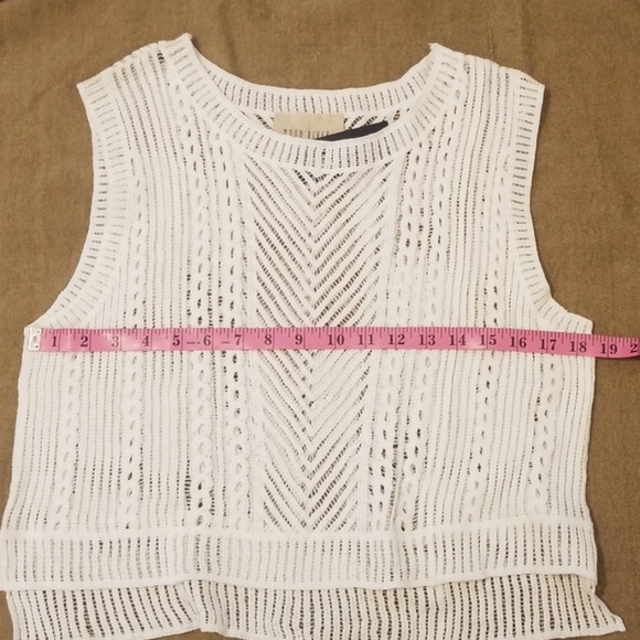 {Anthropologie/Moon River} Knitted Crop Top "L" - Picture 6 of 8